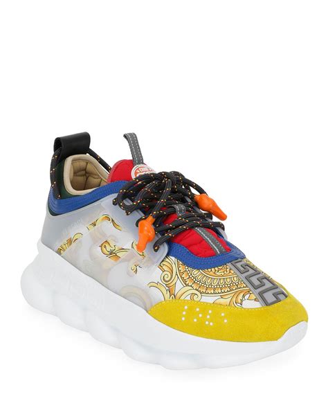 versace chain reaction trainers mens|chain reaction sneakers Versace men's.